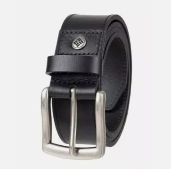 NEW Columbia Men's L 36-38 Leather Black Belt - Picture 1 of 6